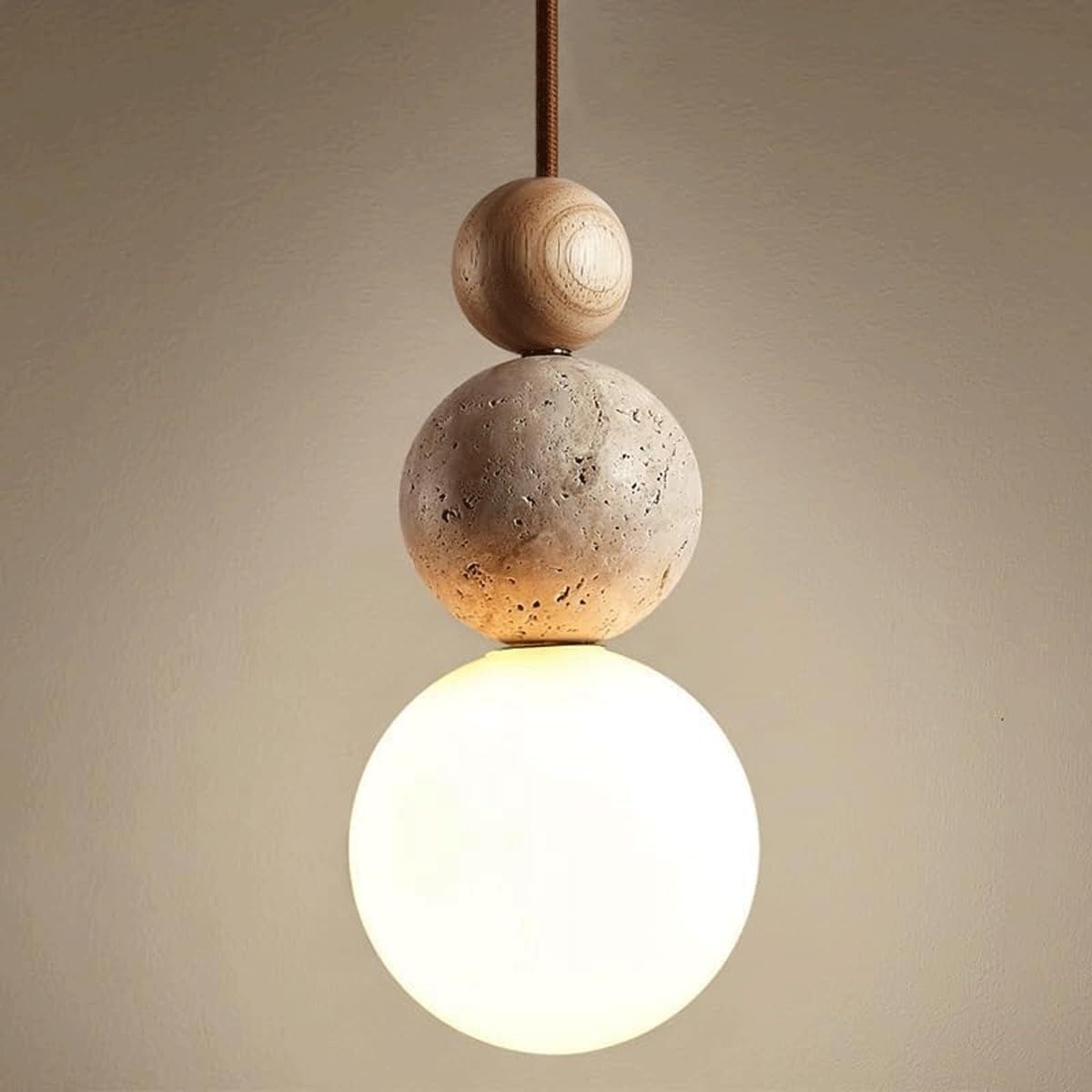 Elegant Cream Pendant Lighting with Bauhaus Design & Warm Ambient Glow for Stylish Interiors