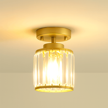 Elegant Crystal Ceiling Light Fixture with Dimmable LED for Luxurious Ambiance
