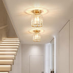 Elegant Crystal Ceiling Light Fixture with Dimmable LED for Luxurious Ambiance