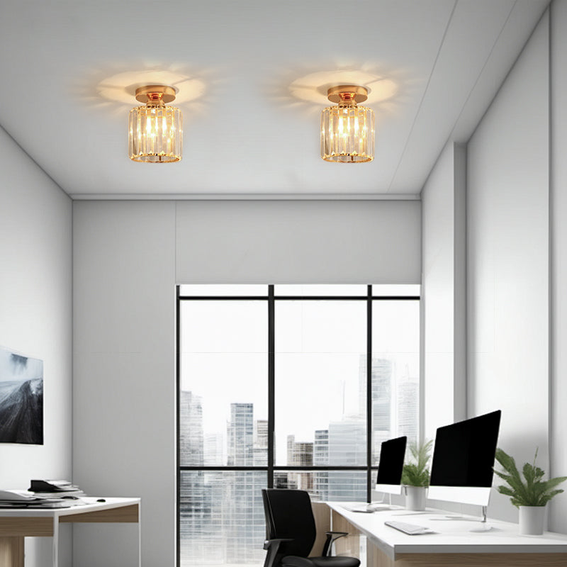 Elegant Crystal Ceiling Light Fixture with Dimmable LED for Luxurious Ambiance