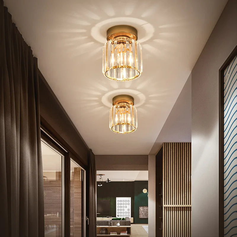 Elegant Crystal Ceiling Light Fixture with Dimmable LED for Luxurious Ambiance