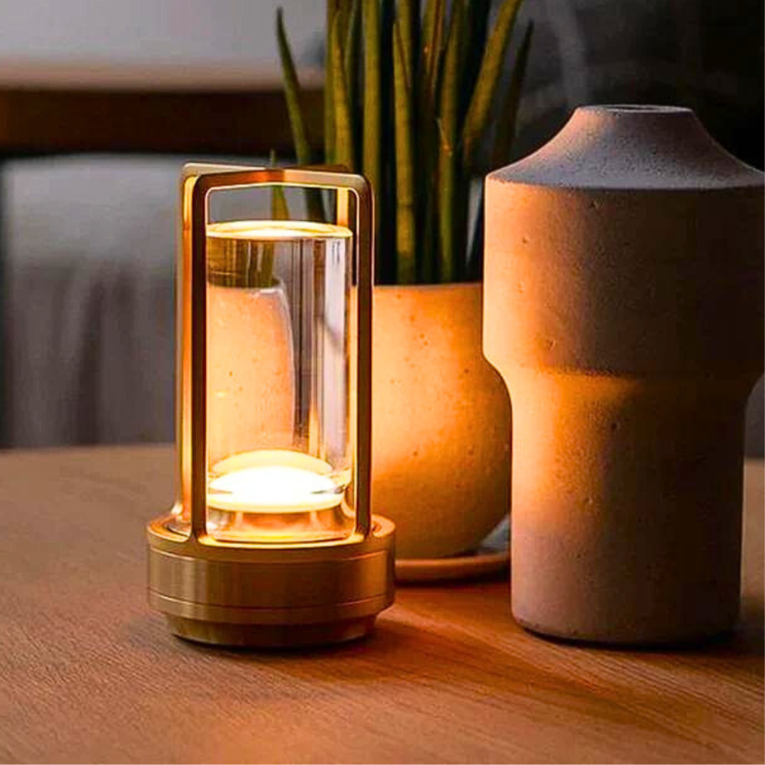 Elegant Crystal Glow | Outdoor Lantern Lamp with Remote Control & Dimmable Lighting | Rechargeable Accent for Home and Garden