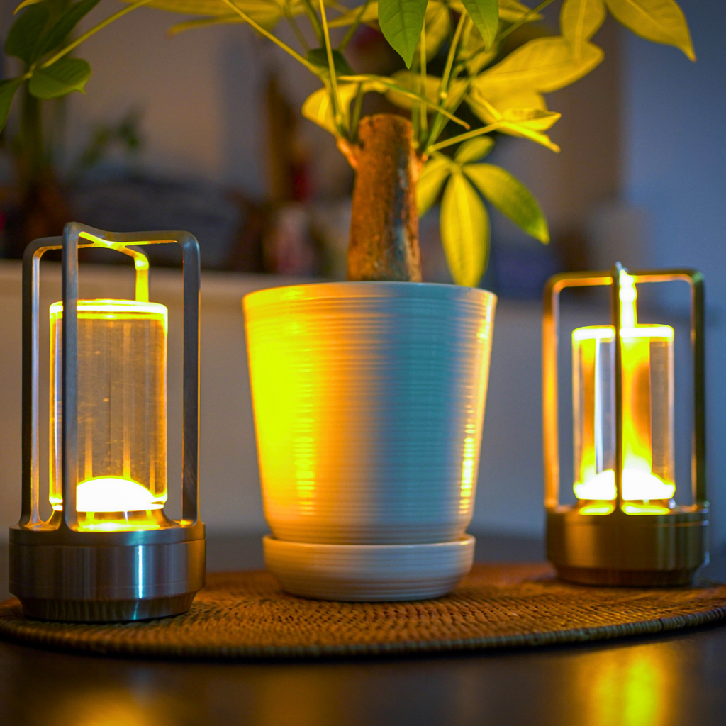 Elegant Crystal Glow | Outdoor Lantern Lamp with Remote Control & Dimmable Lighting | Rechargeable Accent for Home and Garden