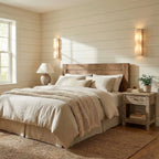 Elegant Dimmable Wall Sconce Lighting with Alabaster Shade | Soft Glow for Hallways