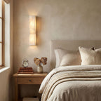 Elegant Dimmable Wall Sconce Lighting with Alabaster Shade | Soft Glow for Hallways