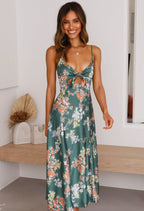 Elegant Floral Maxi Dress | Women's Summer Dress with Flattering Silhouette for Weddings and Special Occasions