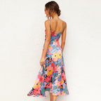 Elegant Floral Maxi Dress | Women's Summer Dress with Flattering Silhouette for Weddings and Special Occasions