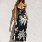 Elegant Floral Maxi Dress | Women's Summer Dress with Flattering Silhouette for Weddings and Special Occasions