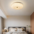 Elegant Flush Mount Ceiling Light with Dimmable LED & Frosted Glass for Cozy Ambiance