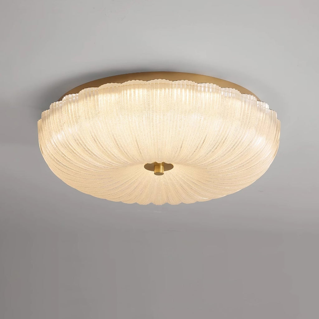 Elegant Flush Mount Ceiling Light with Dimmable LED & Frosted Glass for Cozy Ambiance