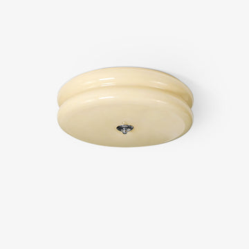 Elegant Flush Mount Ceiling Light with Integrated LED | Art Deco Design for Warm Ambient Lighting