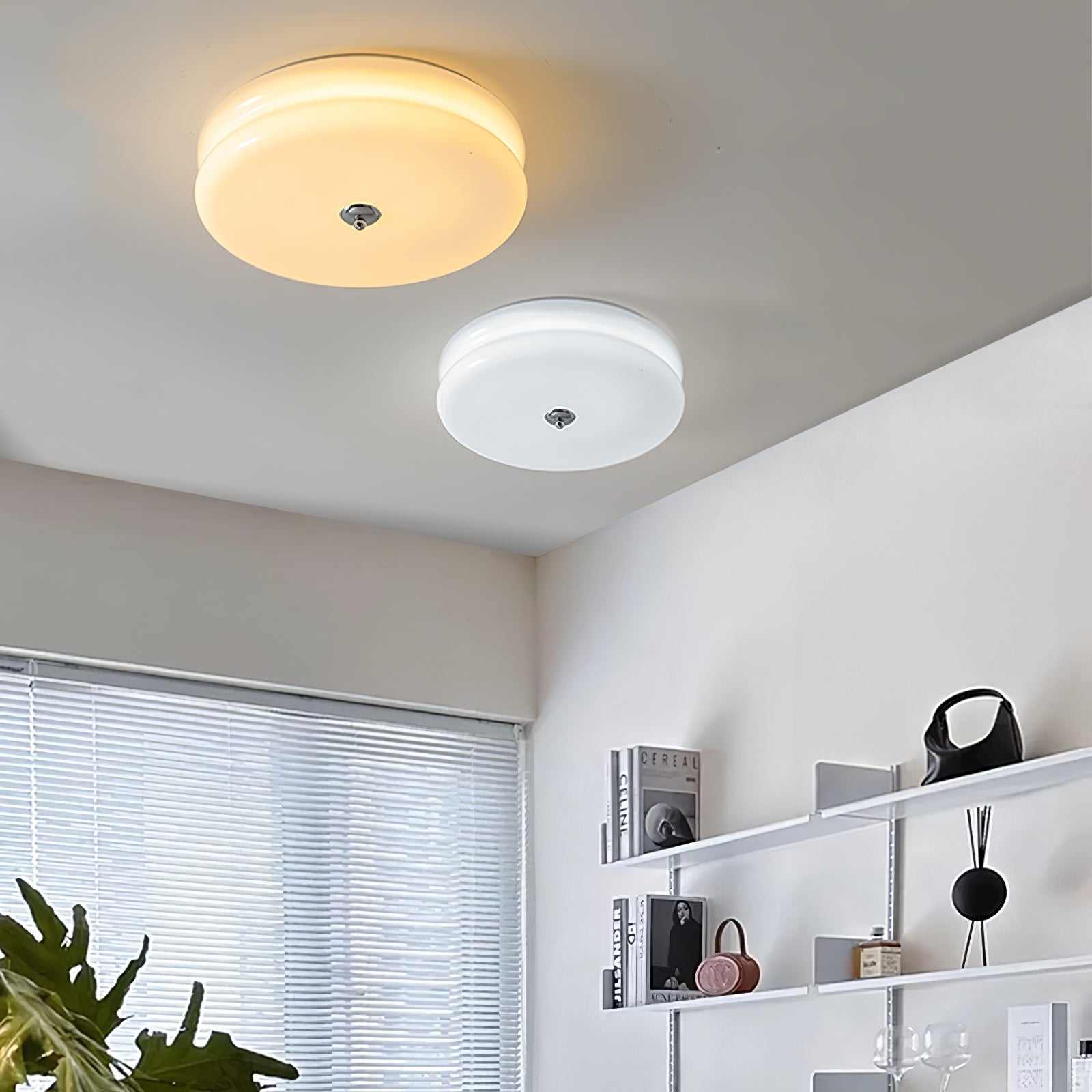 Elegant Flush Mount Ceiling Light with Integrated LED | Art Deco Design for Warm Ambient Lighting