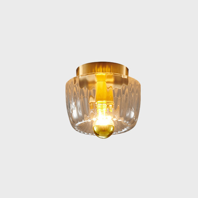 Elegant Flush Mount Ceiling Light with Unique Sun Design & Copper Accents for Stylish Living Room and Bedroom Decor