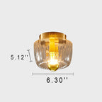 Elegant Flush Mount Ceiling Light with Unique Sun Design & Copper Accents for Stylish Living Room and Bedroom Decor