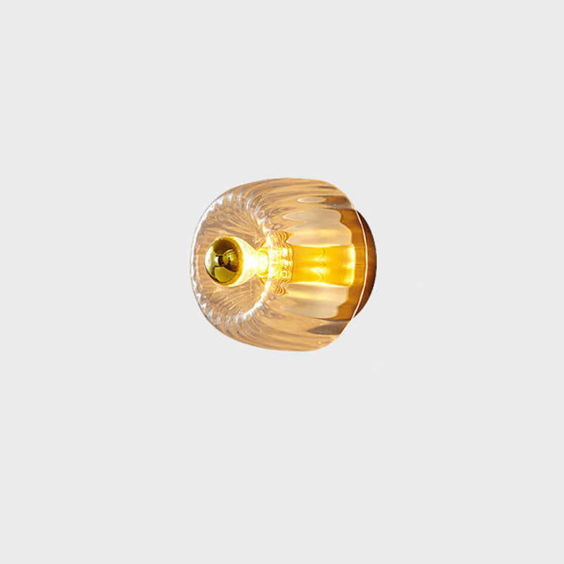 Elegant Flush Mount Ceiling Light with Unique Sun Design & Copper Accents for Stylish Living Room and Bedroom Decor