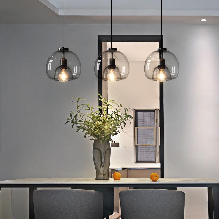 Elegant Glass Pendant Light | Adjustable Modern Kitchen Lighting for Sophisticated Spaces