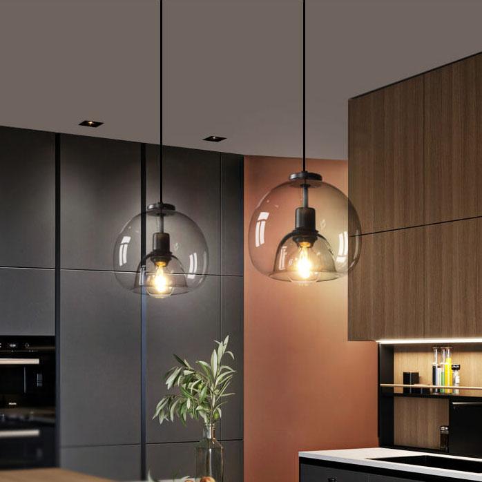 Elegant Glass Pendant Light | Adjustable Modern Kitchen Lighting for Sophisticated Spaces
