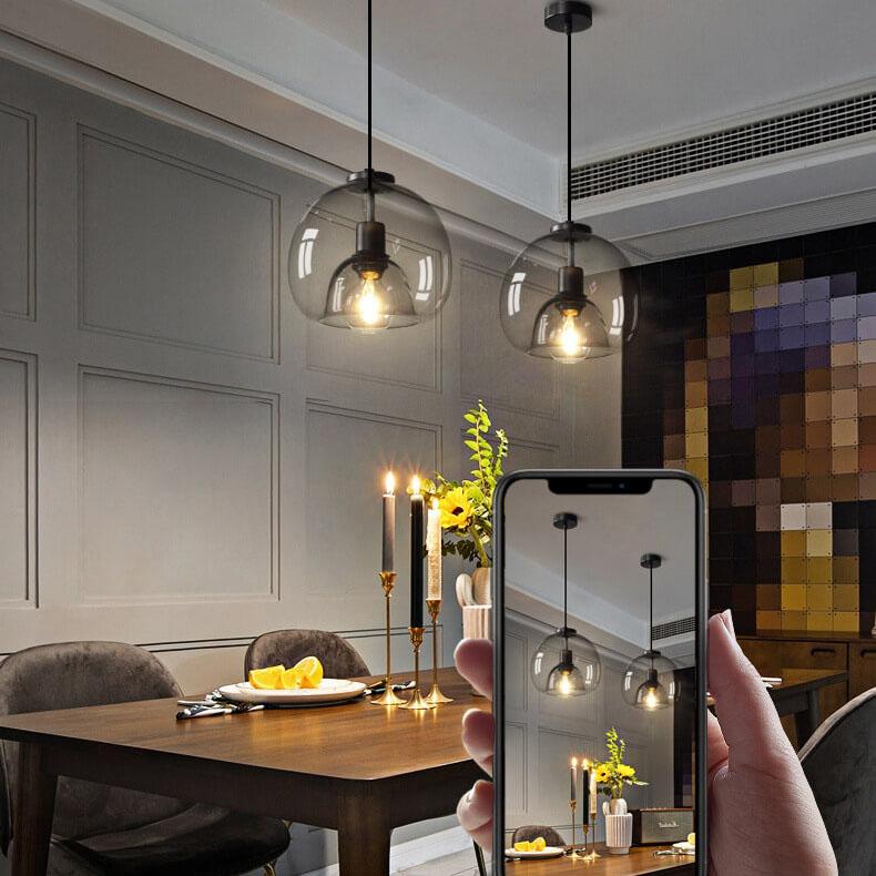 Elegant Glass Pendant Light | Adjustable Modern Kitchen Lighting for Sophisticated Spaces