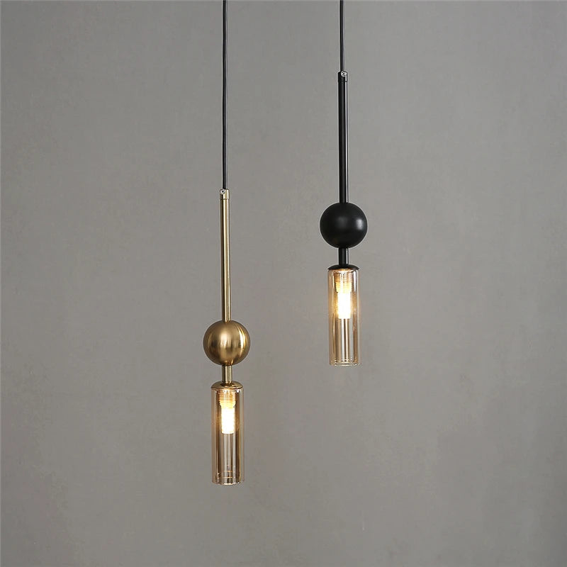 Elegant Glass Pendant Light | Black & Gold Design with Dimmable Feature | Perfect Kitchen Pendant Lighting for Modern Interiors
