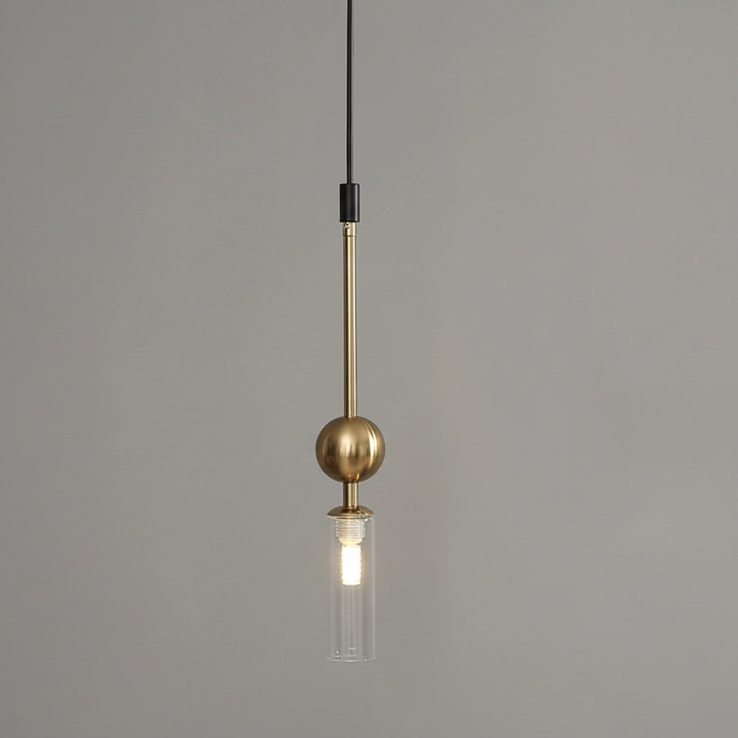 Elegant Glass Pendant Light | Black & Gold Design with Dimmable Feature | Perfect Kitchen Pendant Lighting for Modern Interiors