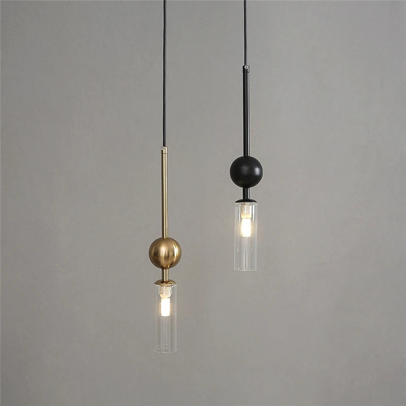 Elegant Glass Pendant Light | Black & Gold Design with Dimmable Feature | Perfect Kitchen Pendant Lighting for Modern Interiors