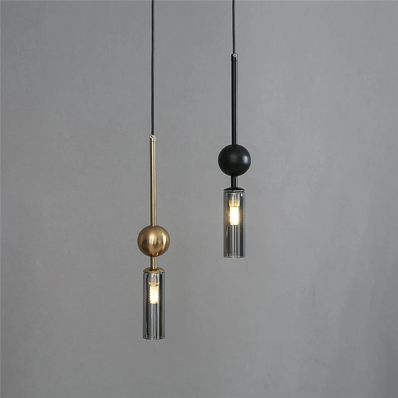 Elegant Glass Pendant Light | Black & Gold Design with Dimmable Feature | Perfect Kitchen Pendant Lighting for Modern Interiors