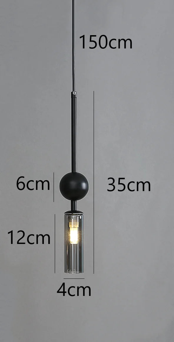 Elegant Glass Pendant Light | Black & Gold Design with Dimmable Feature | Perfect Kitchen Pendant Lighting for Modern Interiors