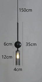 Elegant Glass Pendant Light | Black & Gold Design with Dimmable Feature | Perfect Kitchen Pendant Lighting for Modern Interiors