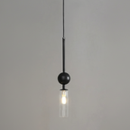 Elegant Glass Pendant Light | Black & Gold Design with Dimmable Feature | Perfect Kitchen Pendant Lighting for Modern Interiors