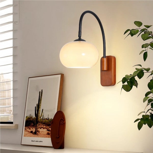 Elegant Glass Wall Sconces with Rotating Design | Modern Minimalist Style for Customizable Illumination