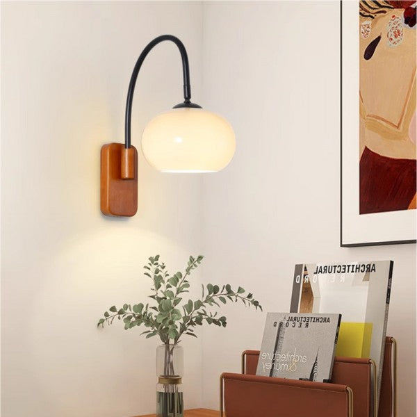 Elegant Glass Wall Sconces with Rotating Design | Modern Minimalist Style for Customizable Illumination