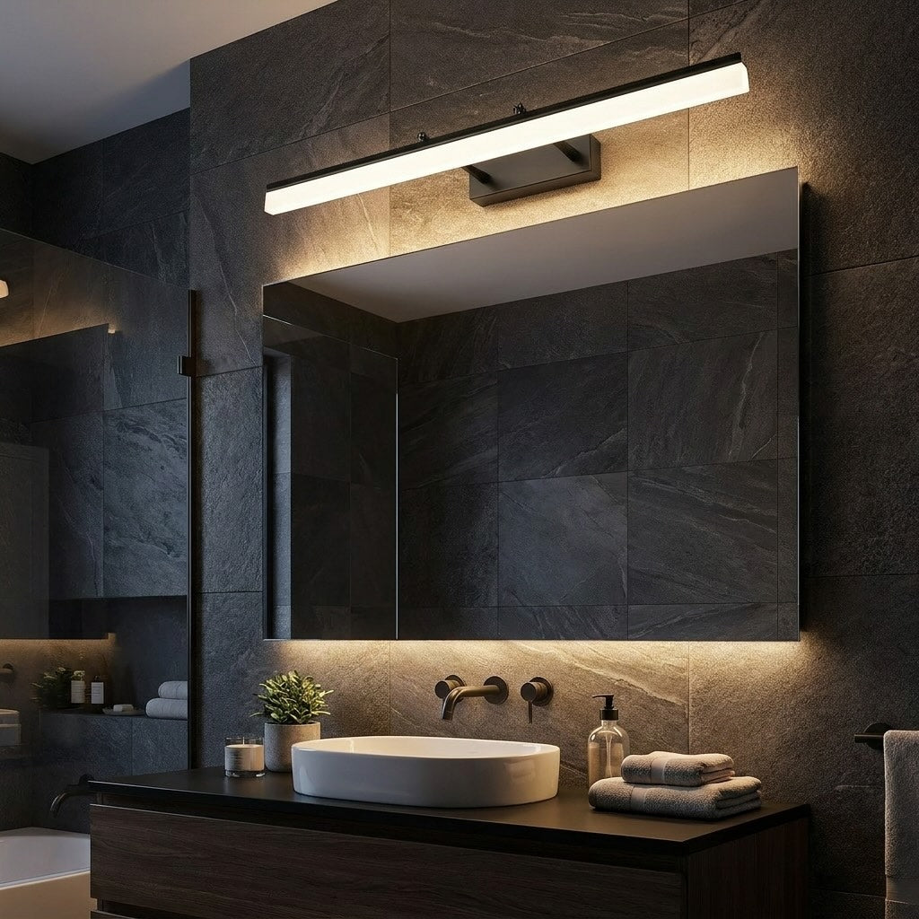 Elegant Gold Bathroom Vanity Light Bar with Adjustable Dual-Rod Design for Stylish Illumination