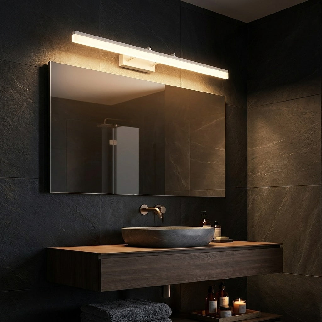Elegant Gold Bathroom Vanity Light Bar with Adjustable Dual-Rod Design for Stylish Illumination