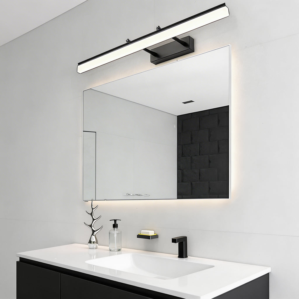 Elegant Gold Bathroom Vanity Light Bar with Adjustable Dual-Rod Design for Stylish Illumination