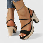Elegant Heels | Black Wedding Shoes with Cushioned Insole | Adjustable Straps for All-Day Comfort