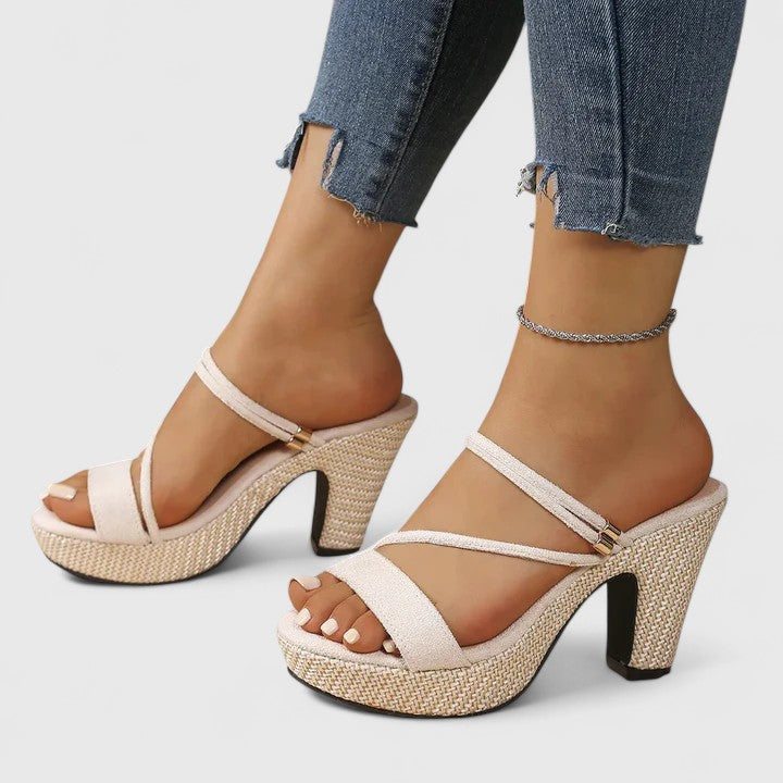 Elegant Heels | Black Wedding Shoes with Cushioned Insole | Adjustable Straps for All-Day Comfort