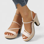 Elegant Heels | Black Wedding Shoes with Cushioned Insole | Adjustable Straps for All-Day Comfort