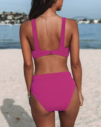 Elegant High Neck One-Piece Swimsuit | Women's Swimwear for Comfortable Confidence