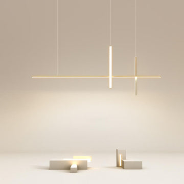 Elegant LED Chandelier | Modern Minimalist Design with Adjustable Height | Perfect Lighting Solution for Dining Rooms
