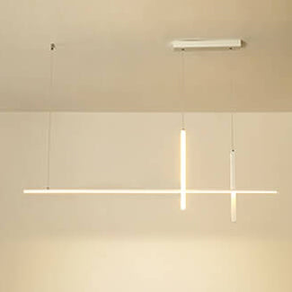 Elegant LED Chandelier | Modern Minimalist Design with Adjustable Height | Perfect Lighting Solution for Dining Rooms