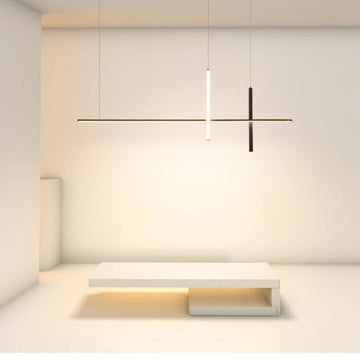 Elegant LED Chandelier | Modern Minimalist Design with Adjustable Height | Perfect Lighting Solution for Dining Rooms
