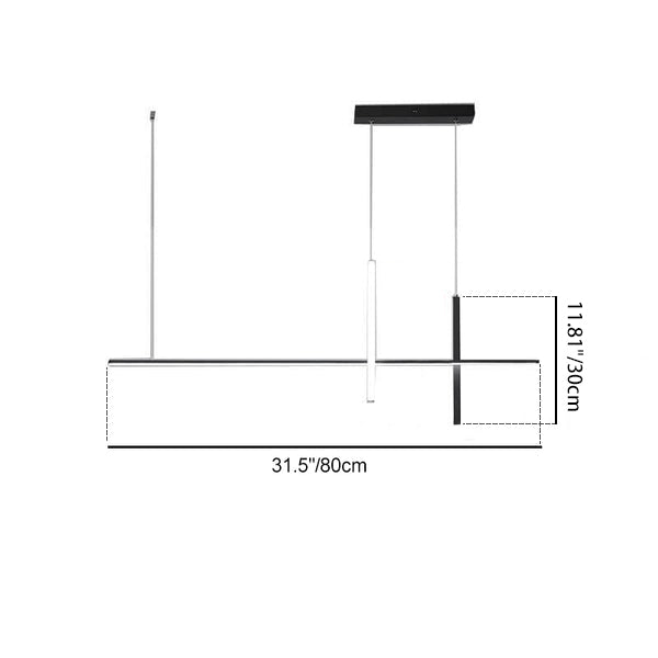 Elegant LED Chandelier | Modern Minimalist Design with Adjustable Height | Perfect Lighting Solution for Dining Rooms