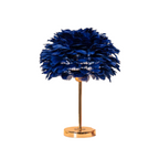 Elegant LED Table Lamp with Feather Shade & 7 Color Options | Stylish Bedside Lighting for Cozy Ambiance