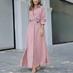 Elegant Maxi Dress | Flattering V-Neck Long Dress for Women with Airy Comfort