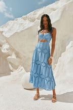 Elegant Maxi Dress | Floral Design with Sweetheart Neckline | Perfect for Summer Events