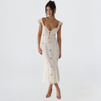 Elegant Mermaid Dress | Women's Dress with Sweetheart Neckline | Flattering Fit for Wedding Guests