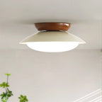 Elegant Mid-Century Flush Mount Ceiling Light with Ambient Glow | Versatile LED Fixture for Cozy Illumination