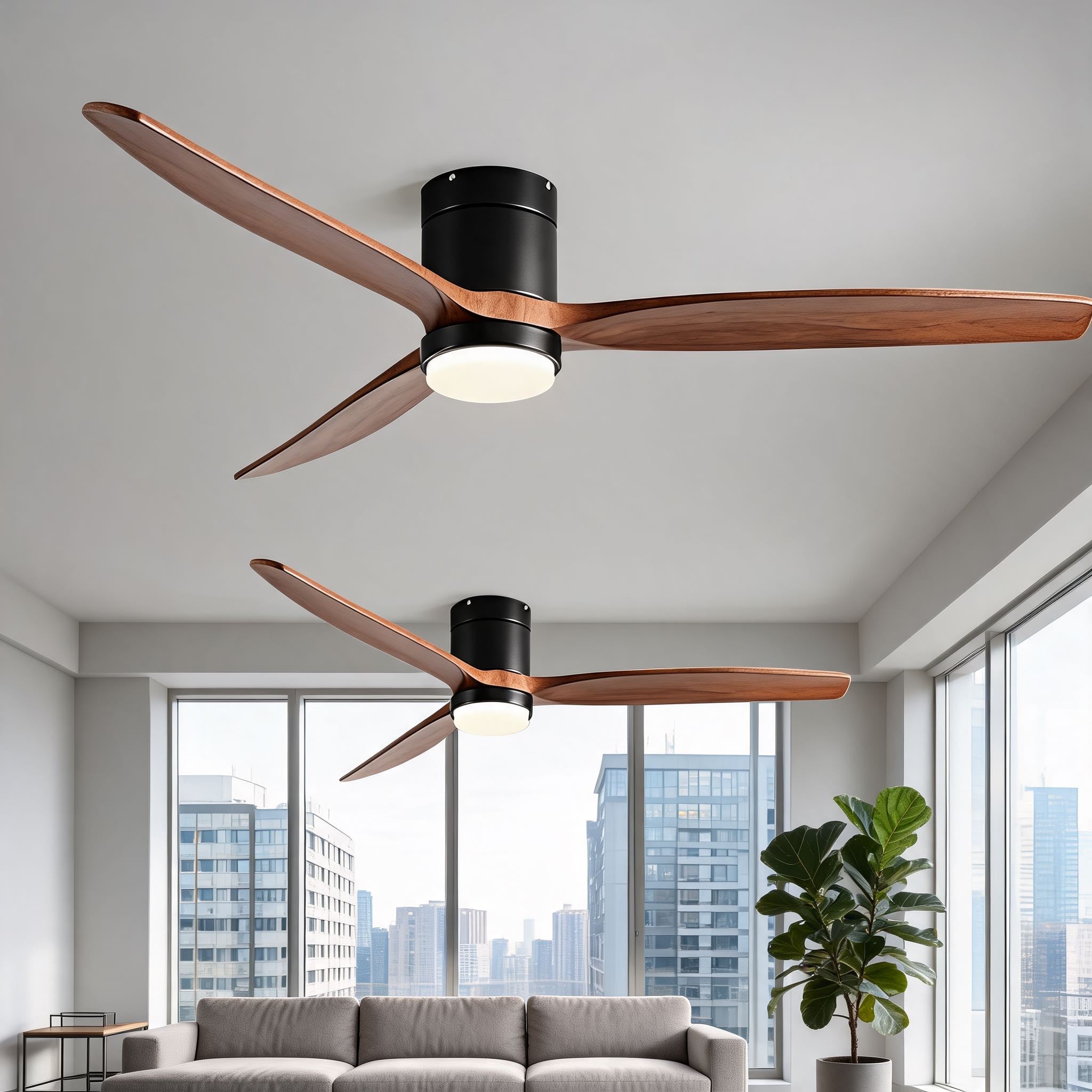 Elegant Modern Ceiling Fan Light with Remote Control & Adjustable Color Temperature for Perfect Ambiance