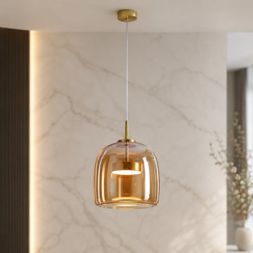 Elegant Multi-Shade Pendant Light | Glass Kitchen Pendant Lighting with Adjustable Cord for Versatile Home Decor