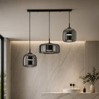 Elegant Multi-Shade Pendant Light | Glass Kitchen Pendant Lighting with Adjustable Cord for Versatile Home Decor